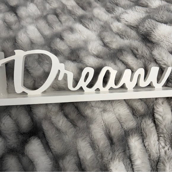 White “Dream” Desk Vanity Decor - Picture 2 of 8